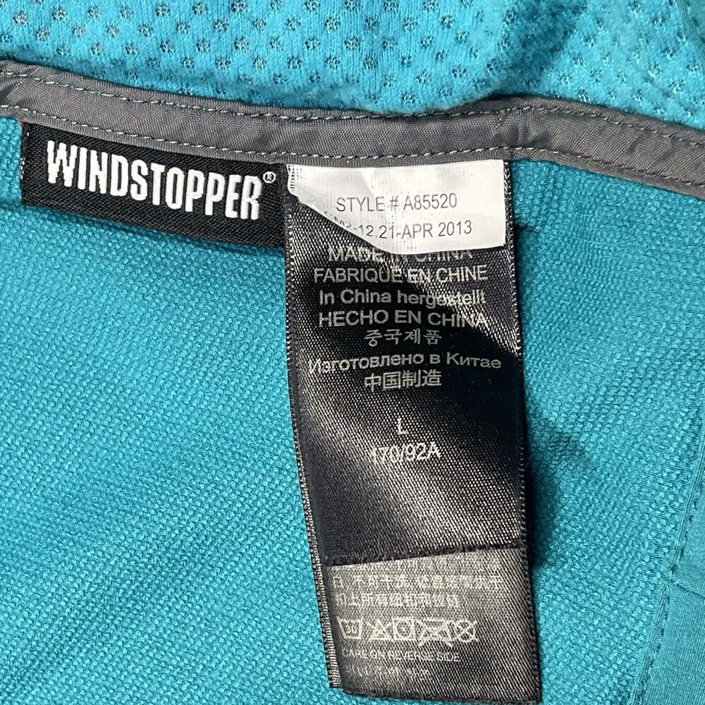 Marmot Jacket Women Large Blue Turquoise Leadville Gore Windstopper Shell Hiking - Picture 8 of 14
